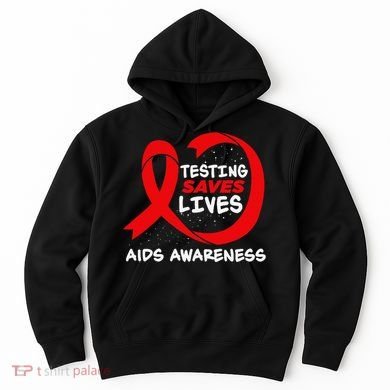 Hiv Awareness Red Ribbon World Aids Day Fighters Hoodie
