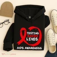 Hiv Awareness Red Ribbon World Aids Day Fighters Hoodie thumb 4