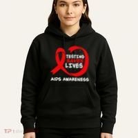 Hiv Awareness Red Ribbon World Aids Day Fighters Hoodie thumb 5