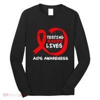 Hiv Awareness Red Ribbon World Aids Day Fighters Long Sleeve Shirt thumb 0