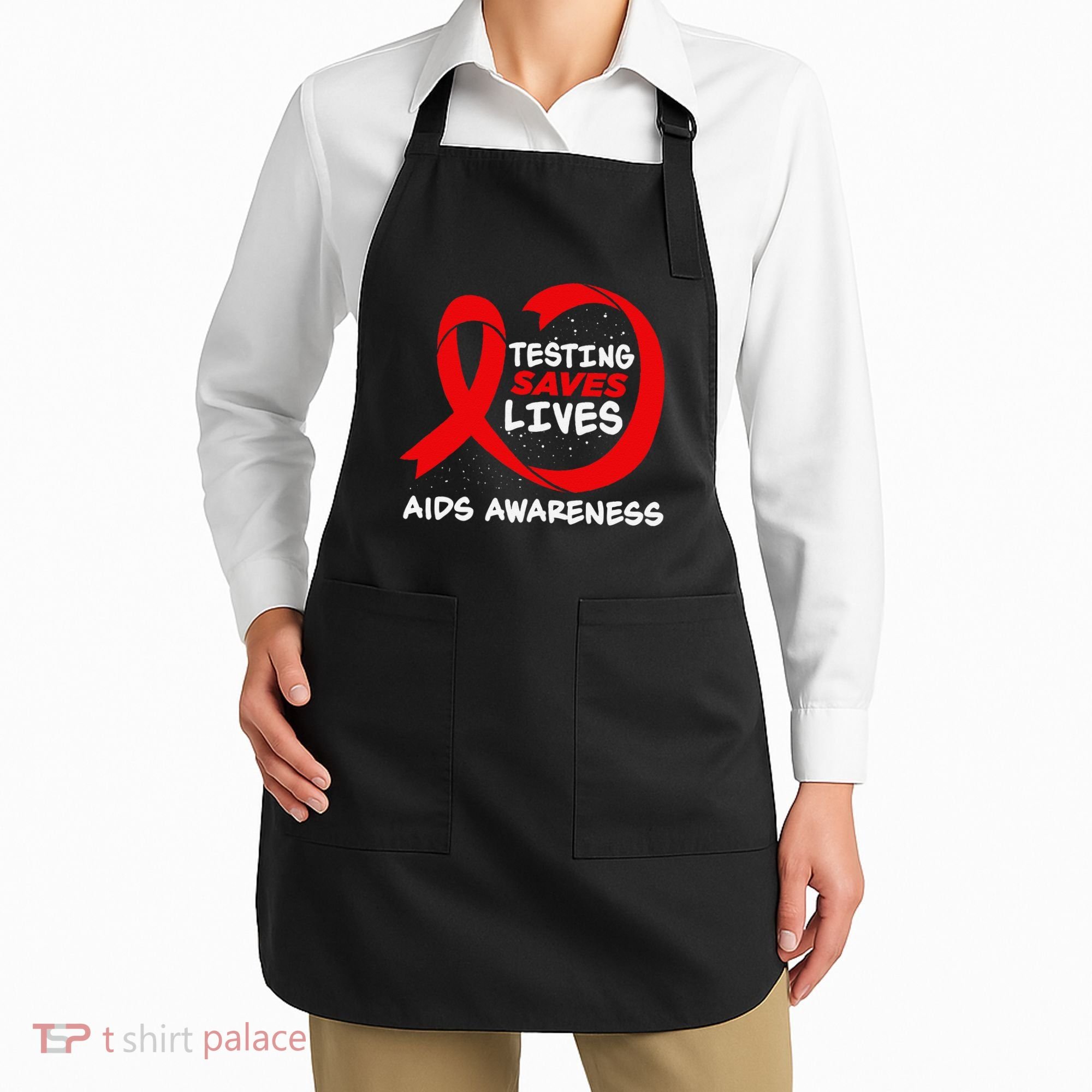 Hiv Awareness Red Ribbon World Aids Day Fighters Apron