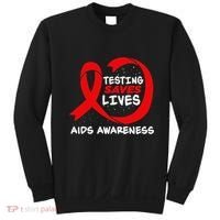 Hiv Awareness Red Ribbon World Aids Day Fighters Sweatshirt thumb 0