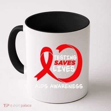 Hiv Awareness Red Ribbon World Aids Day Fighters Coffee Mug
