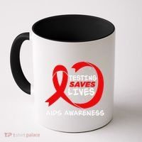 Hiv Awareness Red Ribbon World Aids Day Fighters Coffee Mug thumb 0