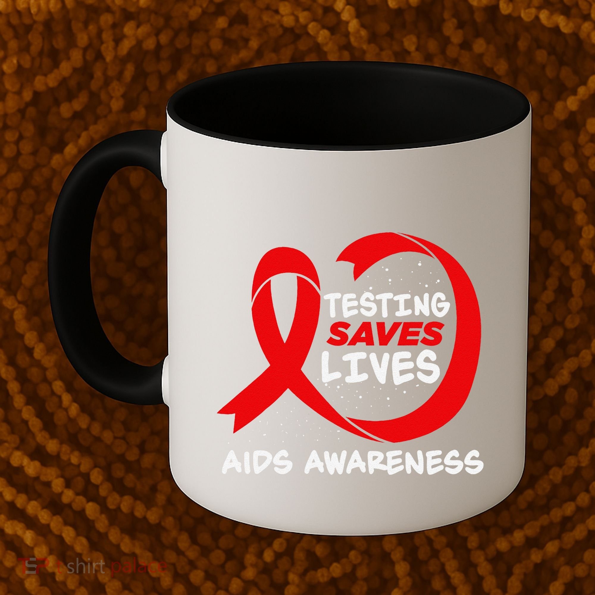Hiv Awareness Red Ribbon World Aids Day Fighters Coffee Mug