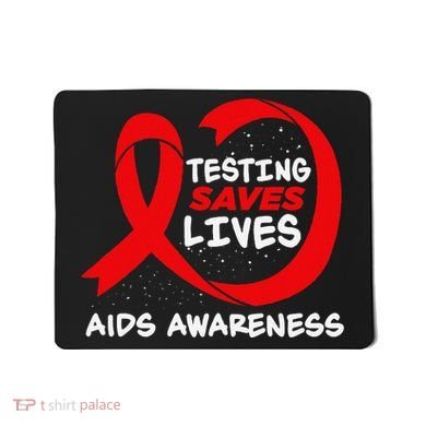 Hiv Awareness Red Ribbon World Aids Day Fighters Mousepad