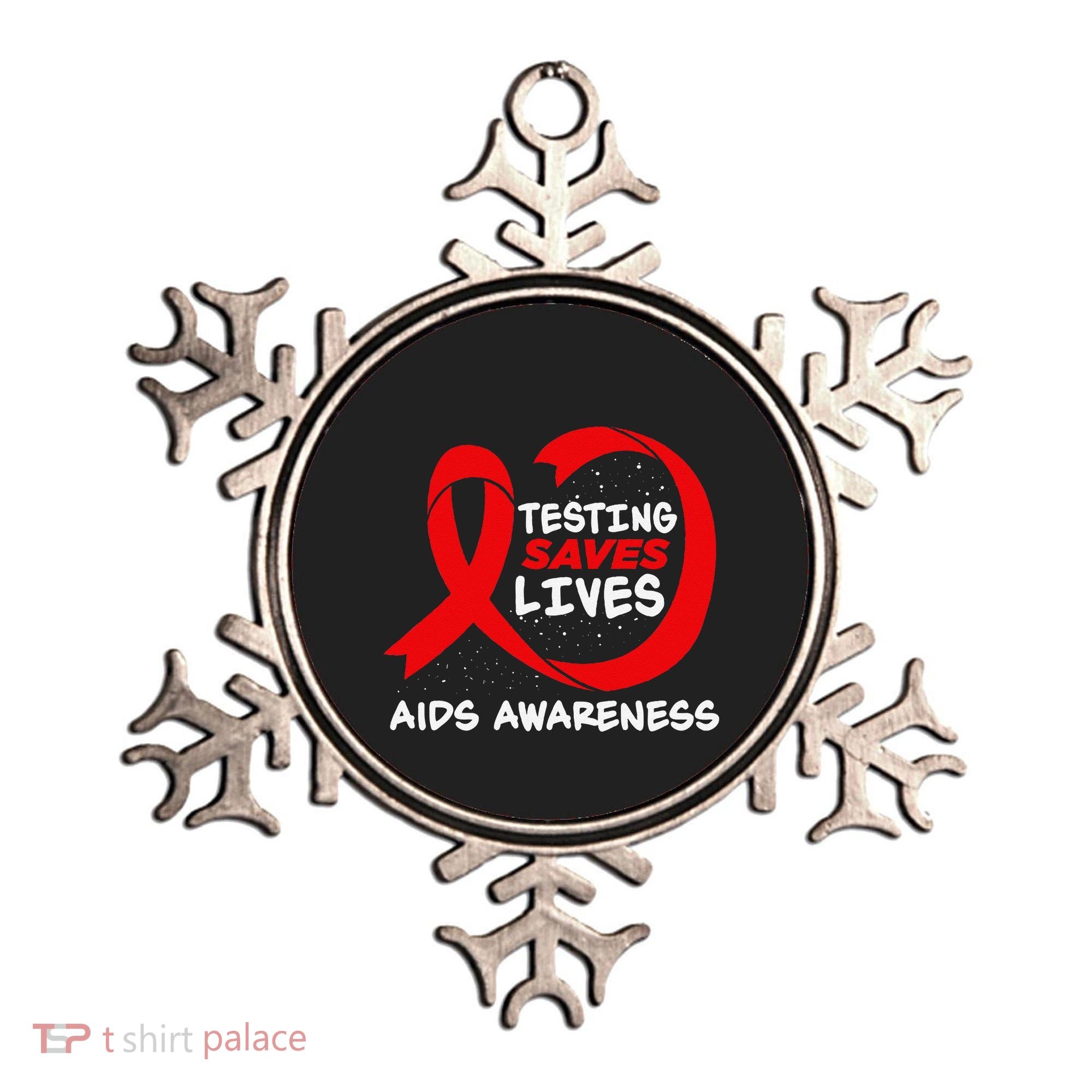 Hiv Awareness Red Ribbon World Aids Day Fighters Ornament