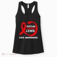 Hiv Awareness Red Ribbon World Aids Day Fighters Women's Tank Top thumb 0