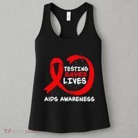 Hiv Awareness Red Ribbon World Aids Day Fighters Women's Tank Top thumb 3