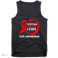 Hiv Awareness Red Ribbon World Aids Day Fighters Tank Top thumb 0