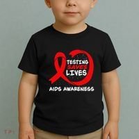 Hiv Awareness Red Ribbon World Aids Day Fighters Toddler T-Shirt thumb 2