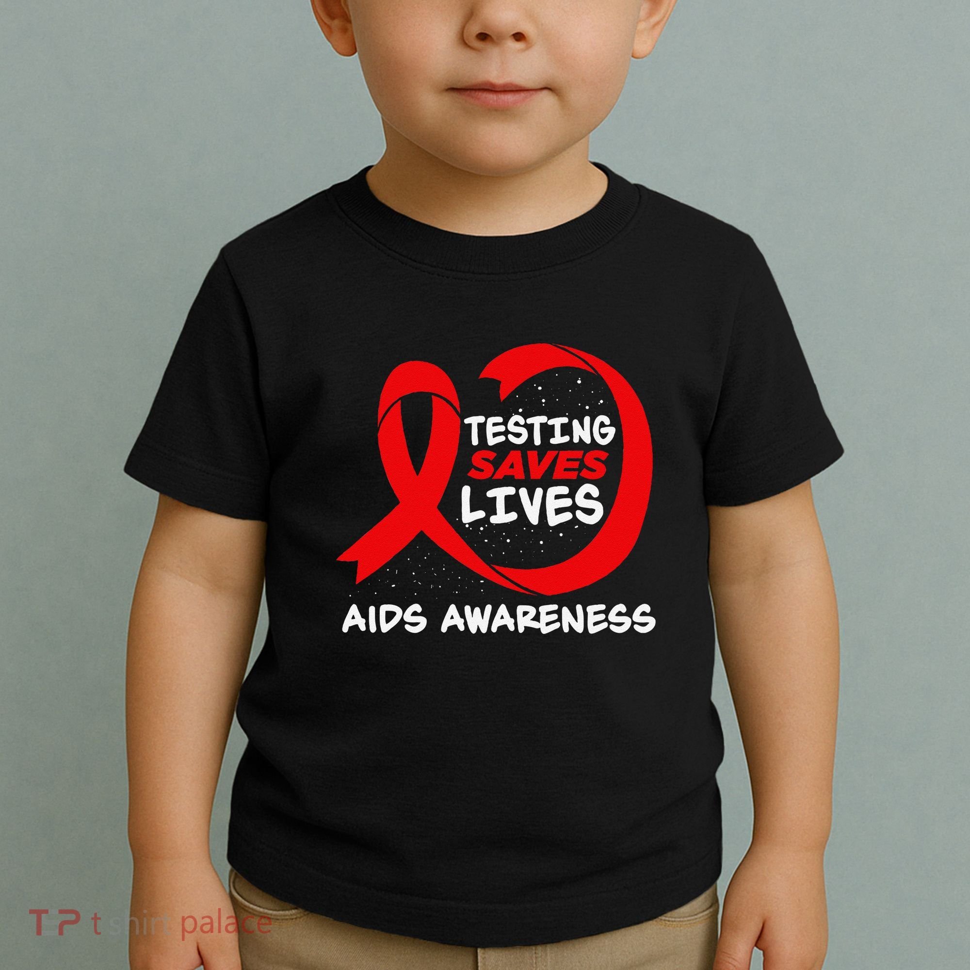 Hiv Awareness Red Ribbon World Aids Day Fighters Toddler T-Shirt