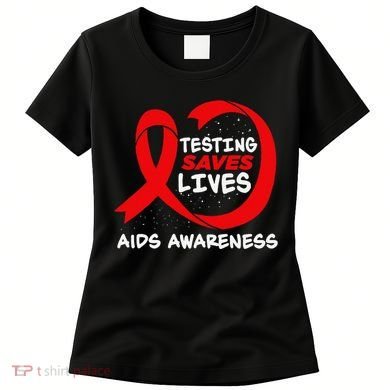 Hiv Awareness Red Ribbon World Aids Day Fighters Women's T-Shirt