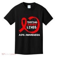 Hiv Awareness Red Ribbon World Aids Day Fighters Kids T-Shirt thumb 0