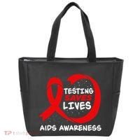 Hiv Awareness Red Ribbon World Aids Day Fighters Tote Bag thumb 0