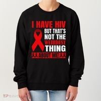 Hiv Awareness Red Ribbon World Aids Day Fighters Women's Sweatshirt thumb 0