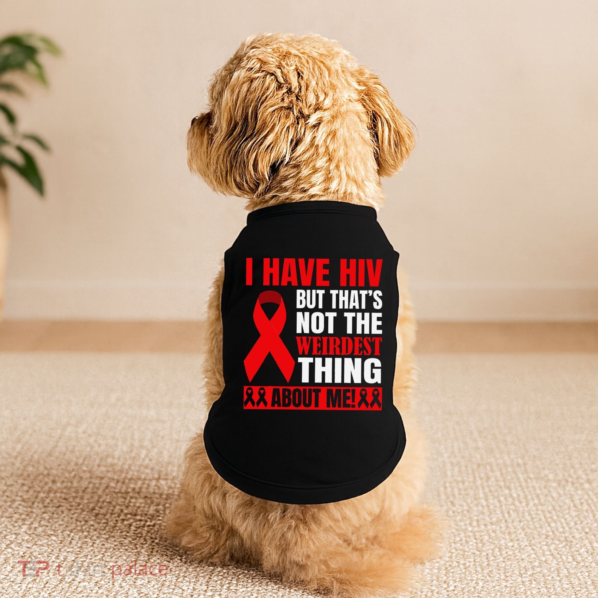 Hiv Awareness Red Ribbon World Aids Day Fighters Doggie Tank