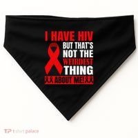 Hiv Awareness Red Ribbon World Aids Day Fighters USA-Made Doggie Bandana thumb 0