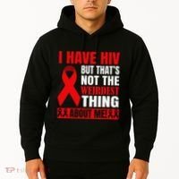 Hiv Awareness Red Ribbon World Aids Day Fighters Hoodie thumb 2