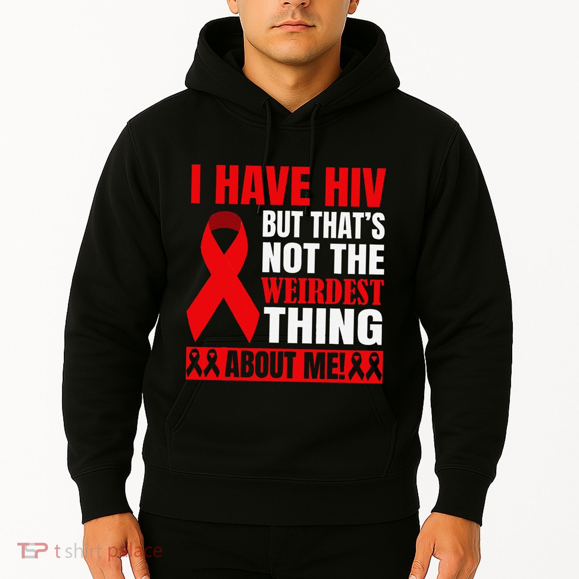 Hiv Awareness Red Ribbon World Aids Day Fighters Hoodie