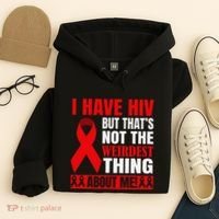 Hiv Awareness Red Ribbon World Aids Day Fighters Hoodie thumb 4