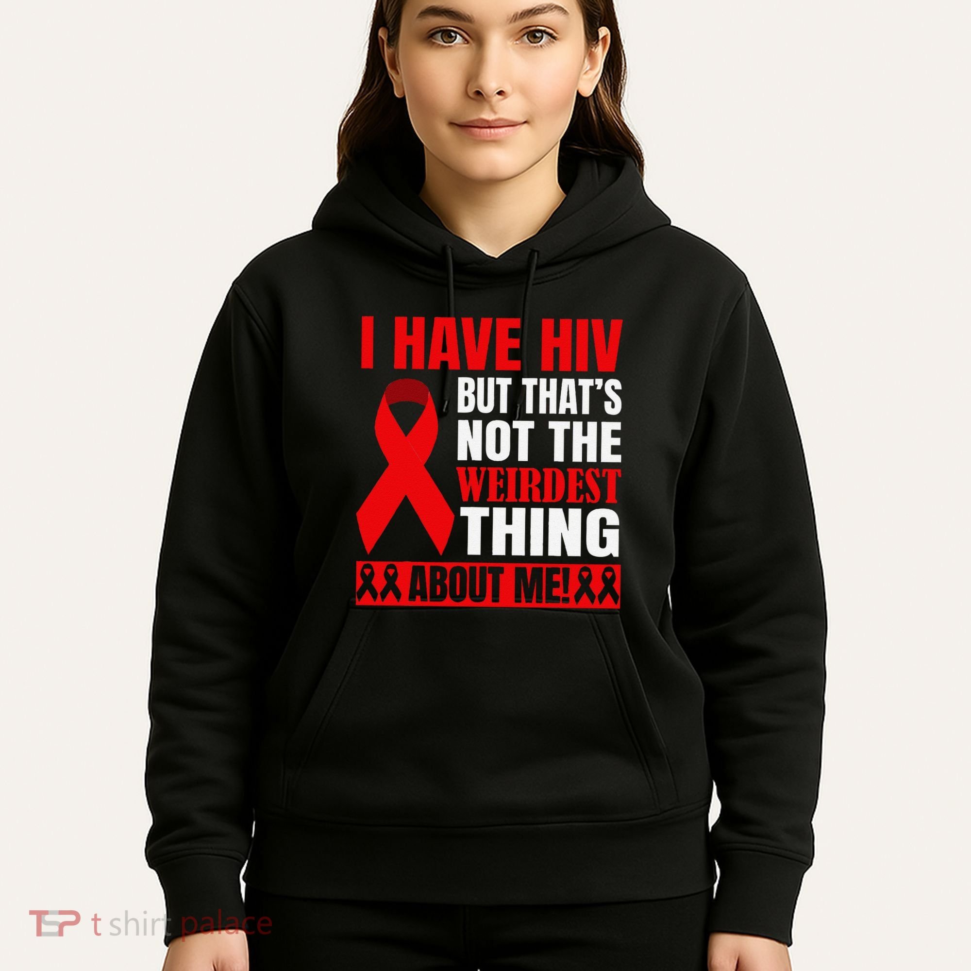 Hiv Awareness Red Ribbon World Aids Day Fighters Hoodie