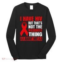 Hiv Awareness Red Ribbon World Aids Day Fighters Long Sleeve Shirt thumb 0