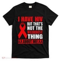 Hiv Awareness Red Ribbon World Aids Day Fighters T-Shirt thumb 0