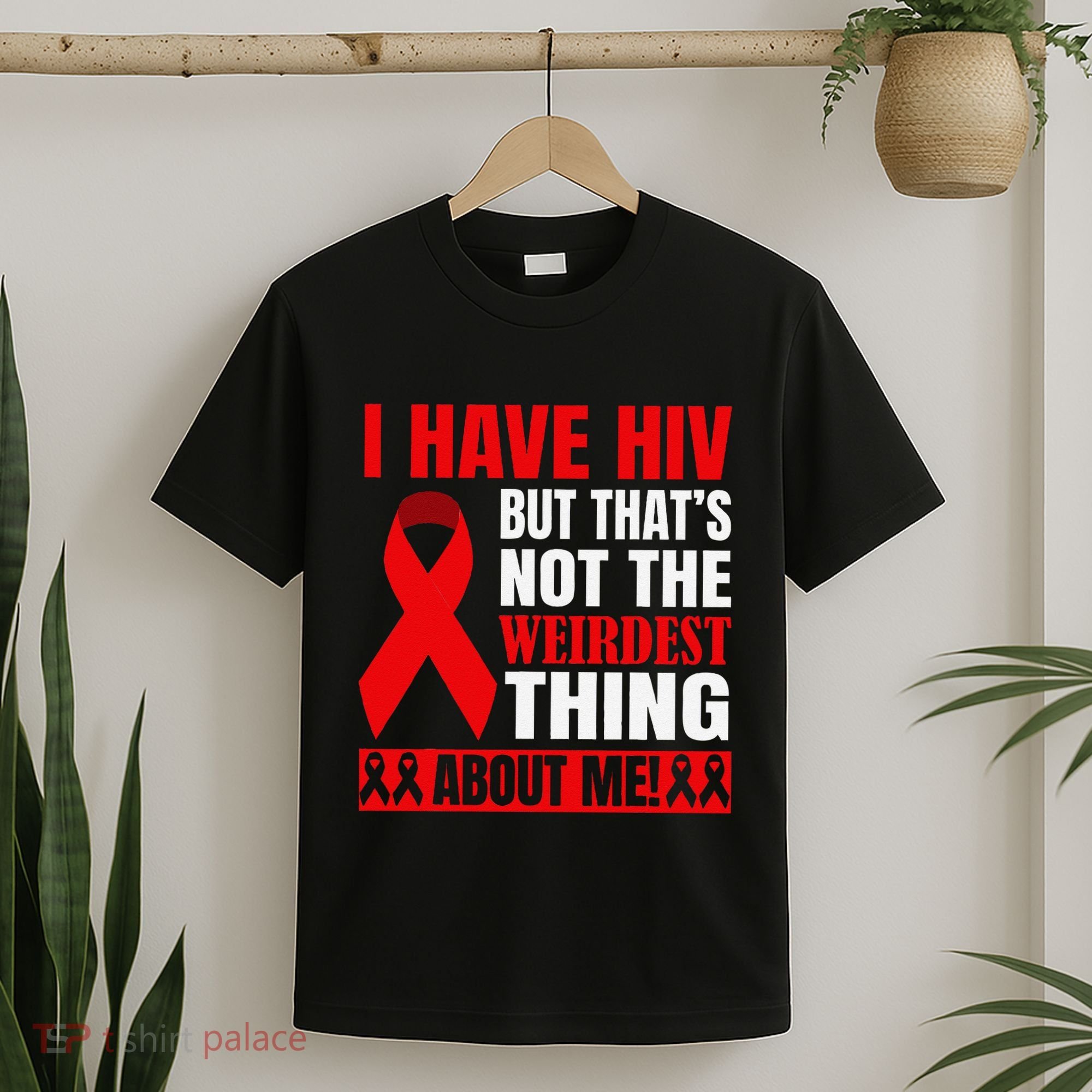 Hiv Awareness Red Ribbon World Aids Day Fighters T-Shirt
