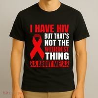 Hiv Awareness Red Ribbon World Aids Day Fighters T-Shirt thumb 3