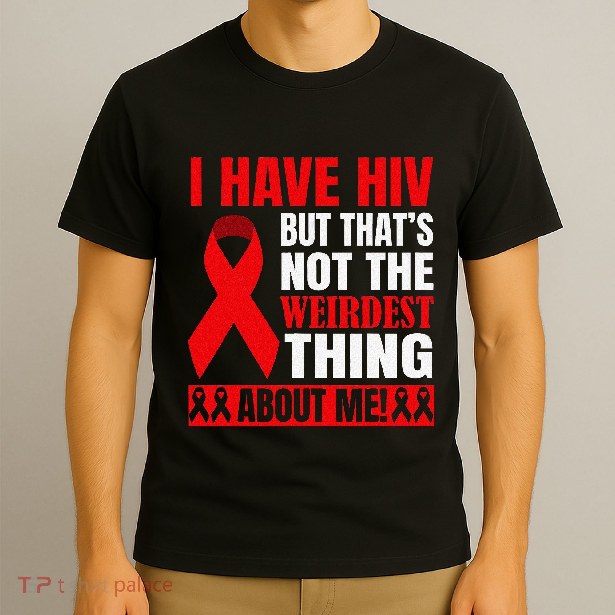Hiv Awareness Red Ribbon World Aids Day Fighters T-Shirt