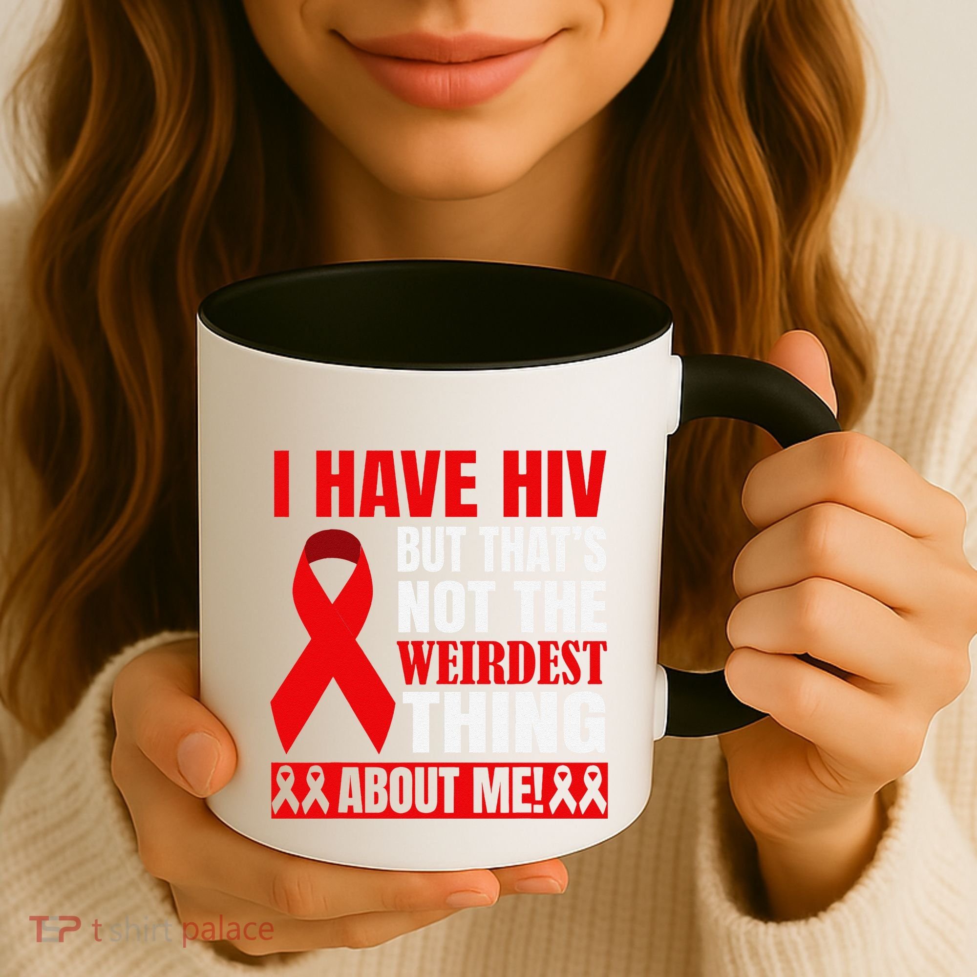 Hiv Awareness Red Ribbon World Aids Day Fighters Coffee Mug