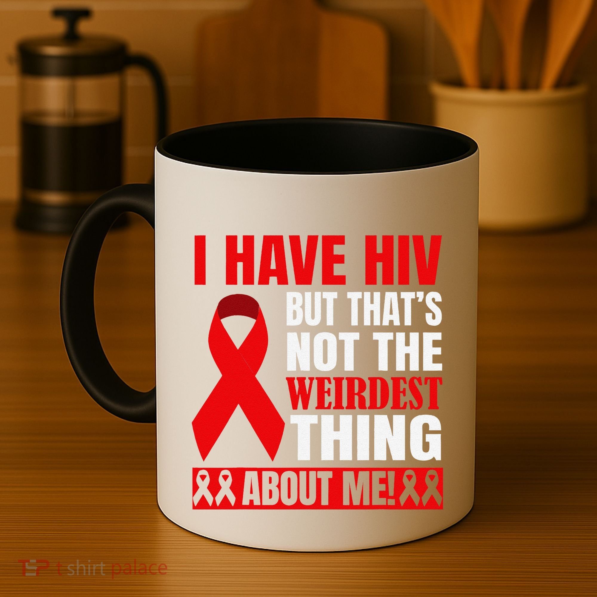 Hiv Awareness Red Ribbon World Aids Day Fighters Coffee Mug