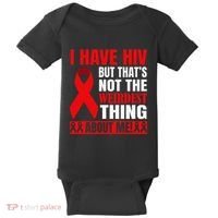 Hiv Awareness Red Ribbon World Aids Day Fighters Baby Bodysuit thumb 0