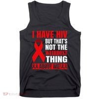 Hiv Awareness Red Ribbon World Aids Day Fighters Tank Top thumb 0