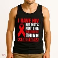 Hiv Awareness Red Ribbon World Aids Day Fighters Tank Top thumb 3