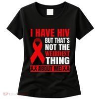 Hiv Awareness Red Ribbon World Aids Day Fighters Women's T-Shirt thumb 0