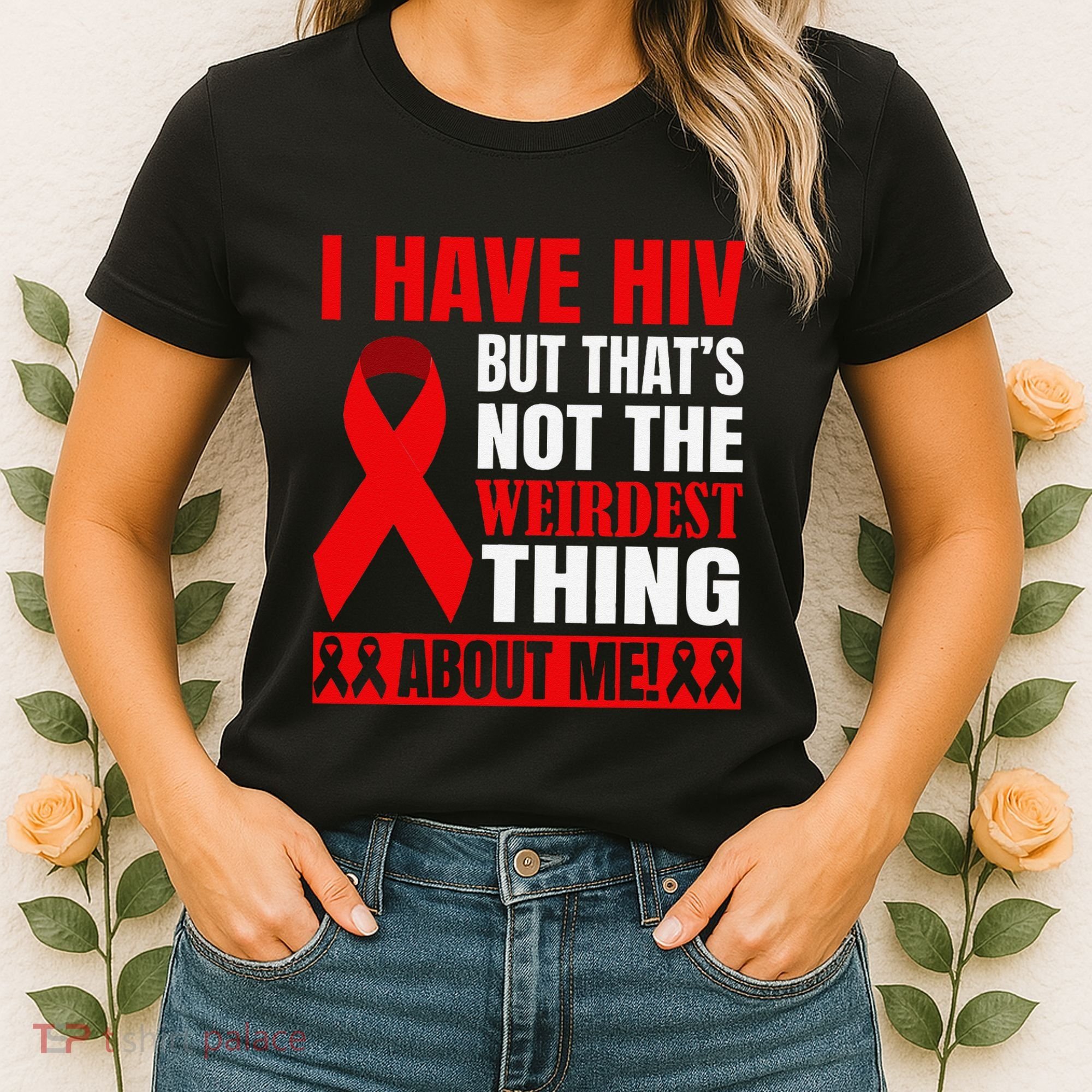 Hiv Awareness Red Ribbon World Aids Day Fighters Women's T-Shirt