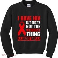 Hiv Awareness Red Ribbon World Aids Day Fighters Kids Sweatshirt thumb 0