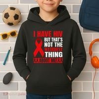 Hiv Awareness Red Ribbon World Aids Day Fighters Kids Hoodie thumb 2