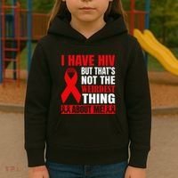 Hiv Awareness Red Ribbon World Aids Day Fighters Kids Hoodie thumb 3