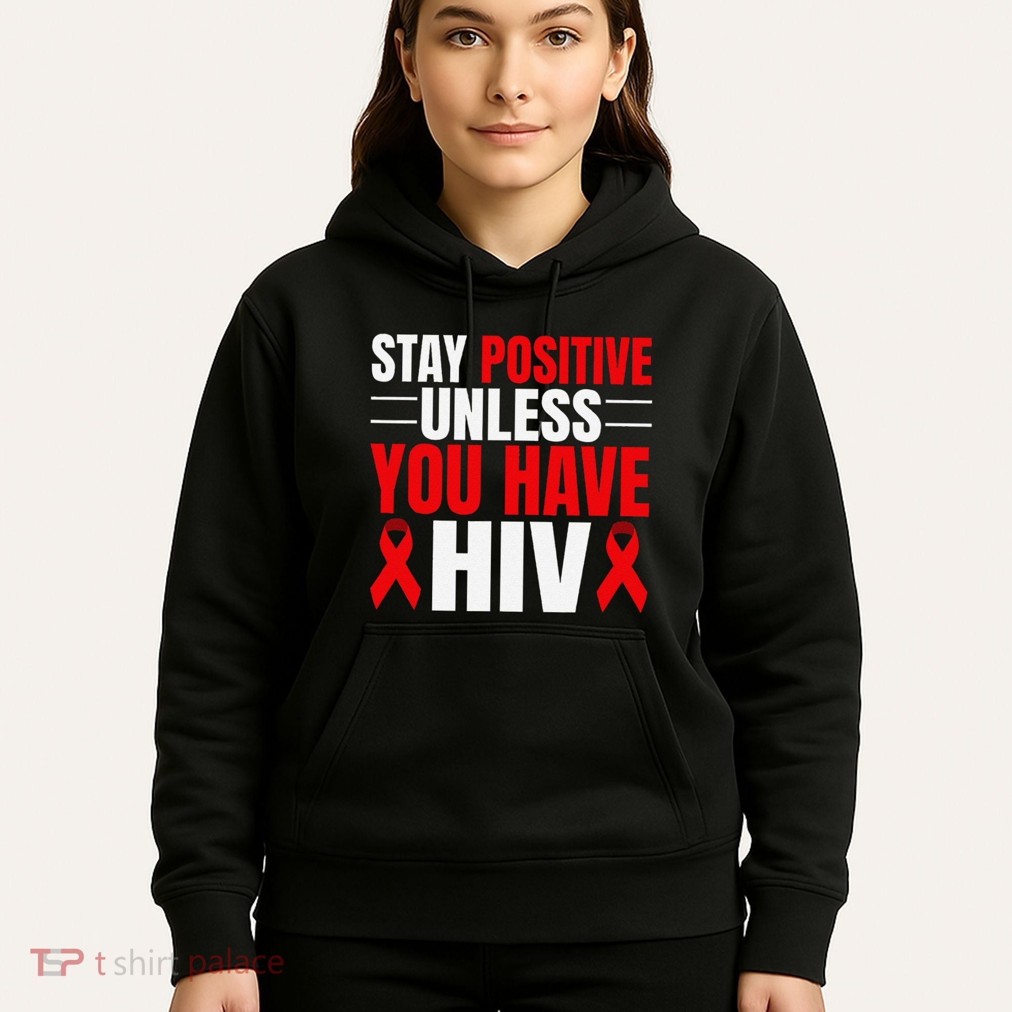 Hiv Awareness Red Ribbon World Aids Day Fighters Hoodie