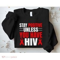 Hiv Awareness Red Ribbon World Aids Day Fighters Sweatshirt thumb 2