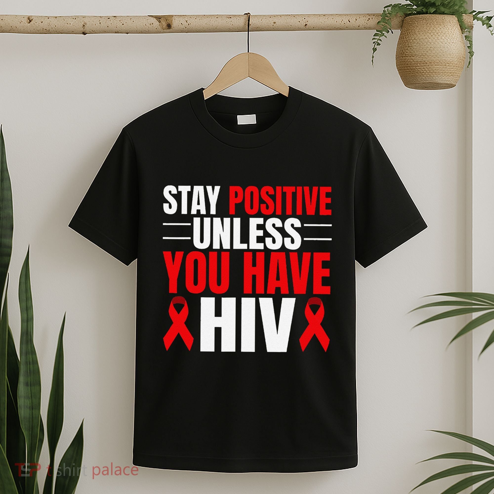 Hiv Awareness Red Ribbon World Aids Day Fighters T-Shirt