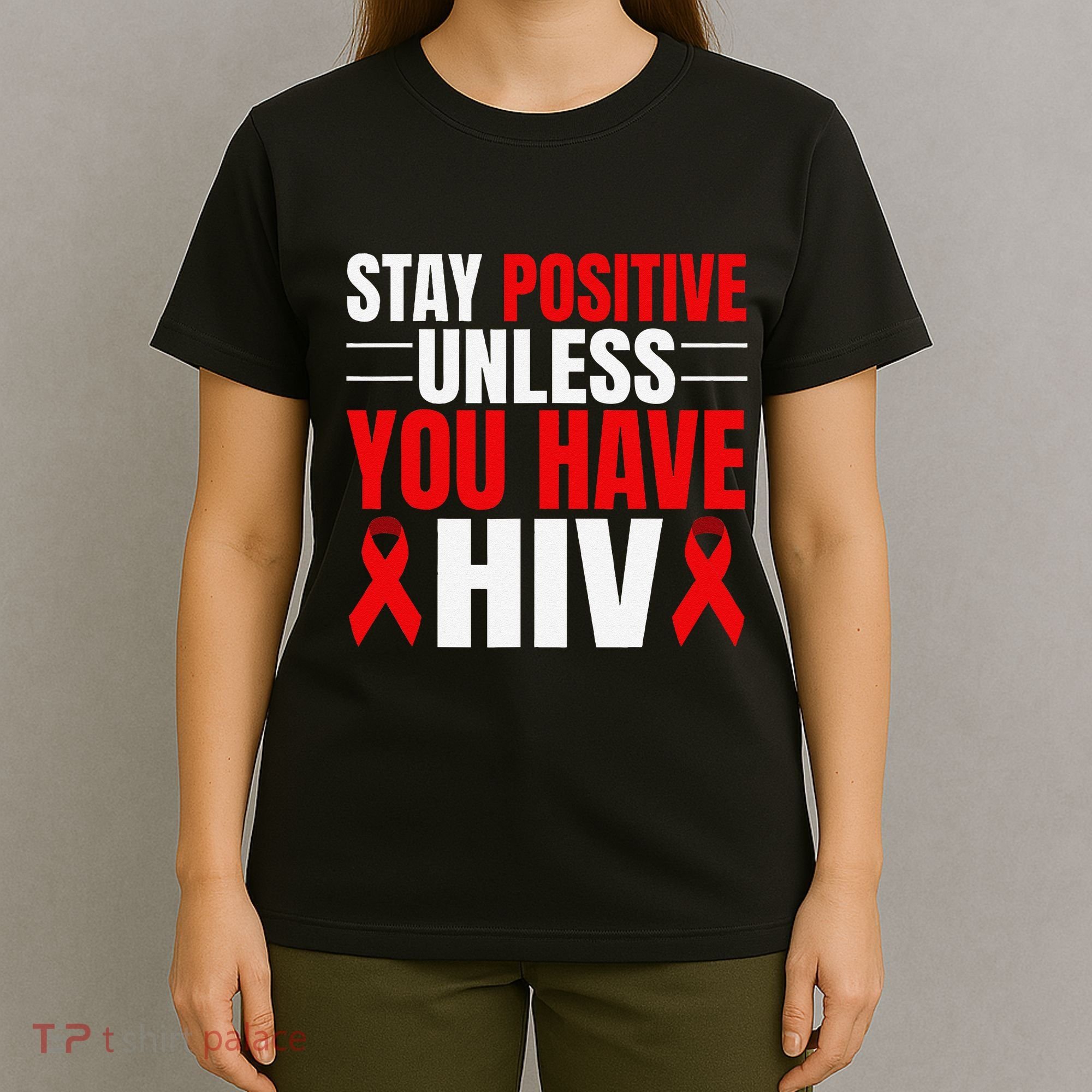 Hiv Awareness Red Ribbon World Aids Day Fighters T-Shirt