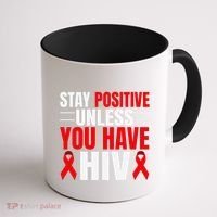Hiv Awareness Red Ribbon World Aids Day Fighters Coffee Mug thumb 1