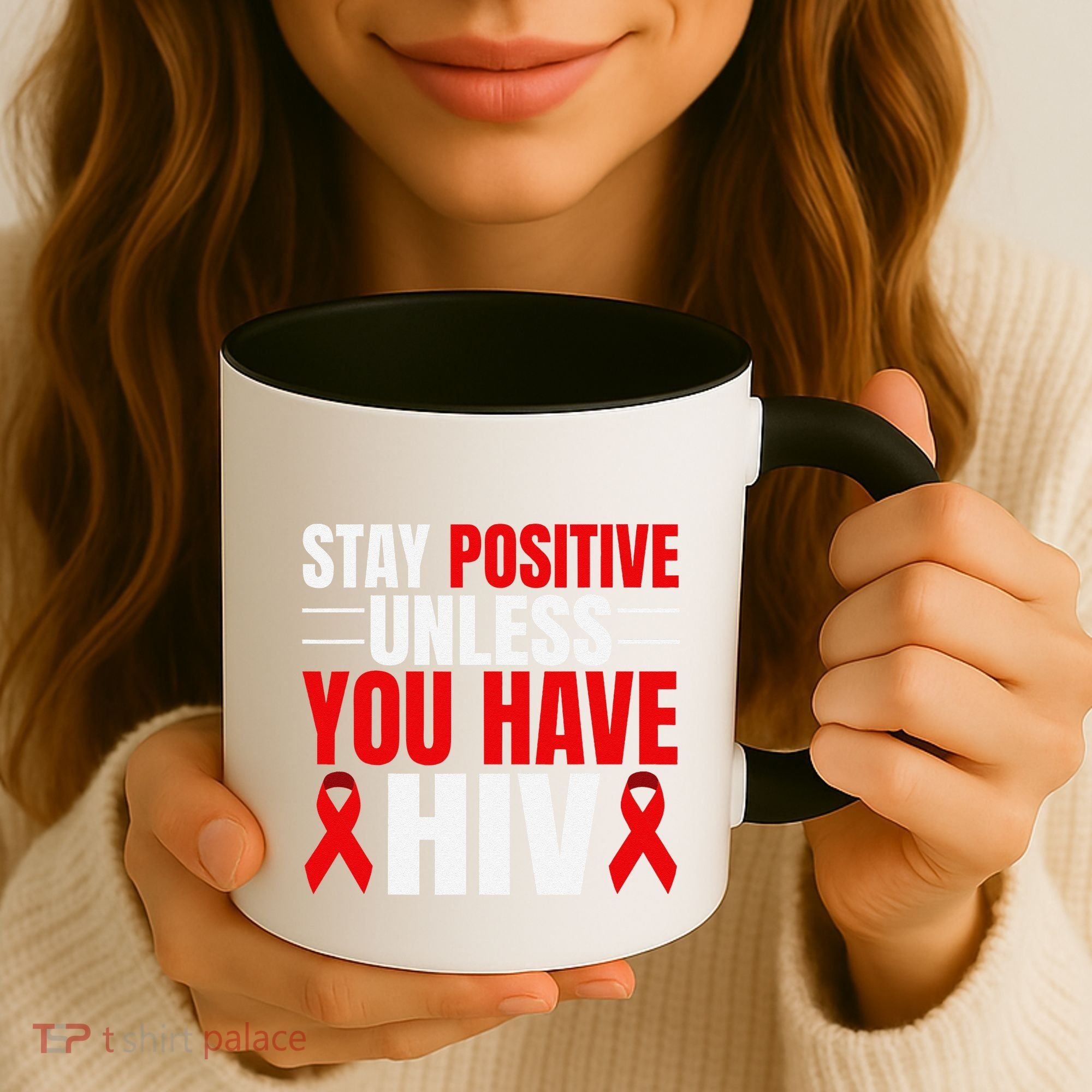 Hiv Awareness Red Ribbon World Aids Day Fighters Coffee Mug