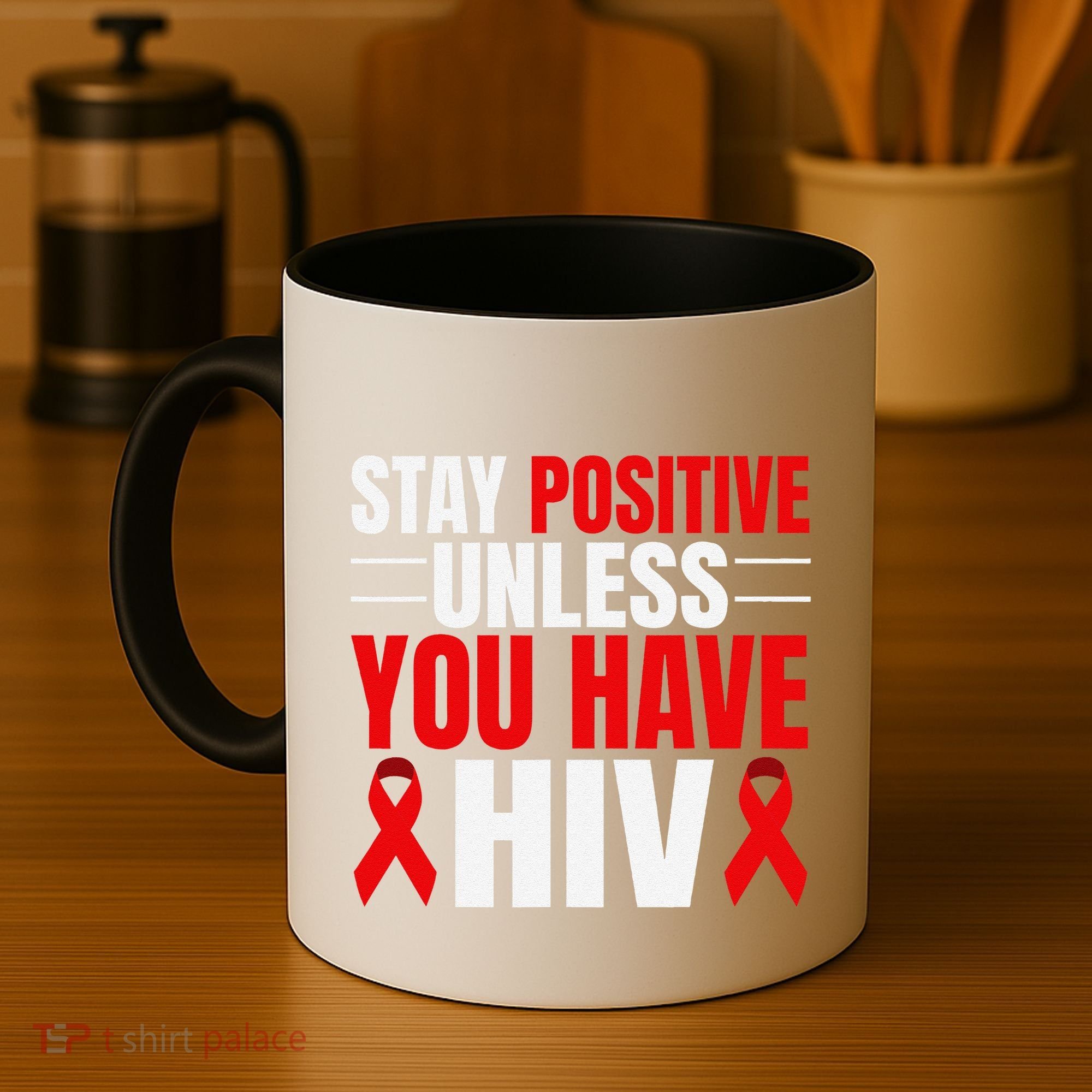 Hiv Awareness Red Ribbon World Aids Day Fighters Coffee Mug