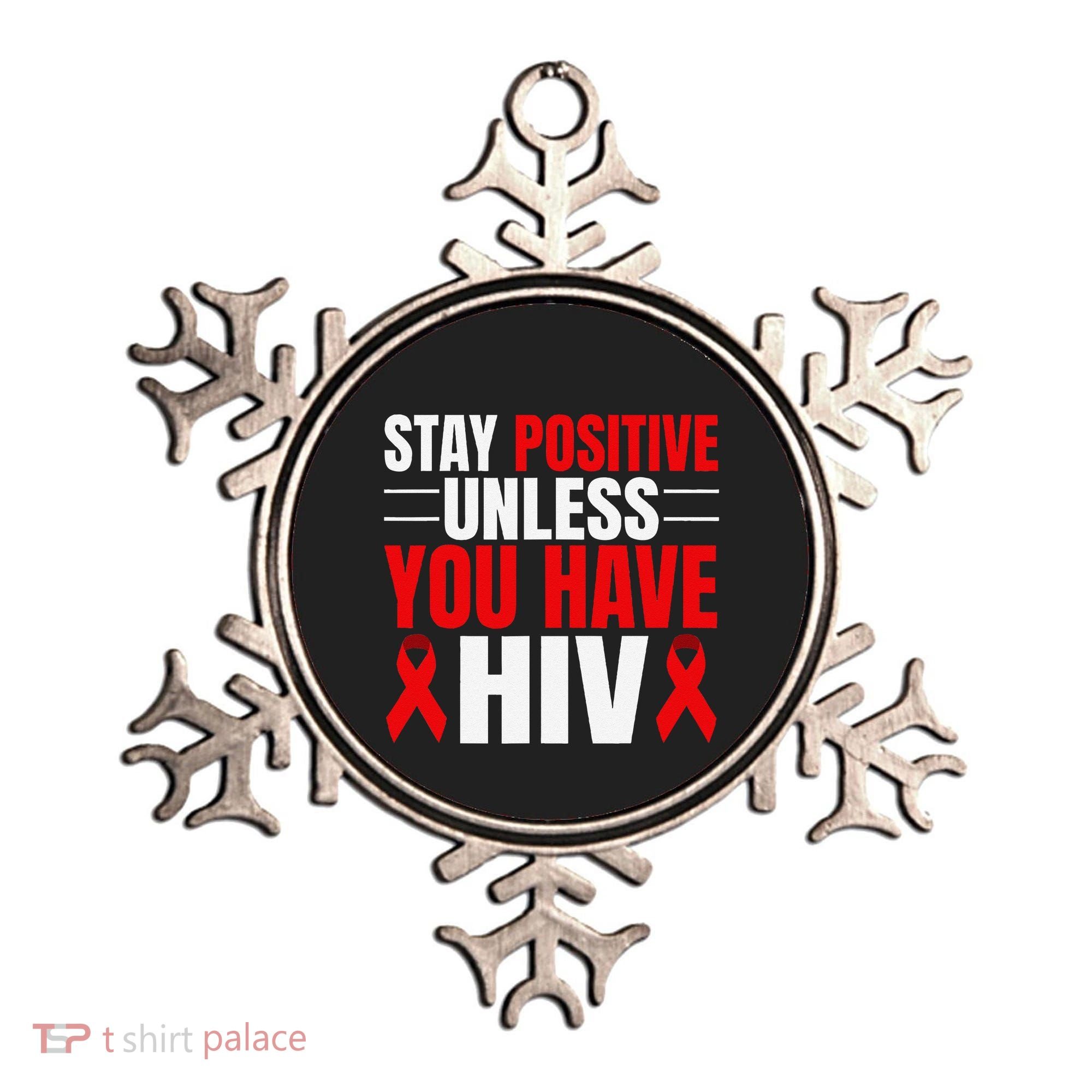 Hiv Awareness Red Ribbon World Aids Day Fighters Ornament