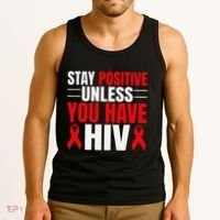 Hiv Awareness Red Ribbon World Aids Day Fighters Tank Top thumb 3